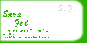 sara fel business card